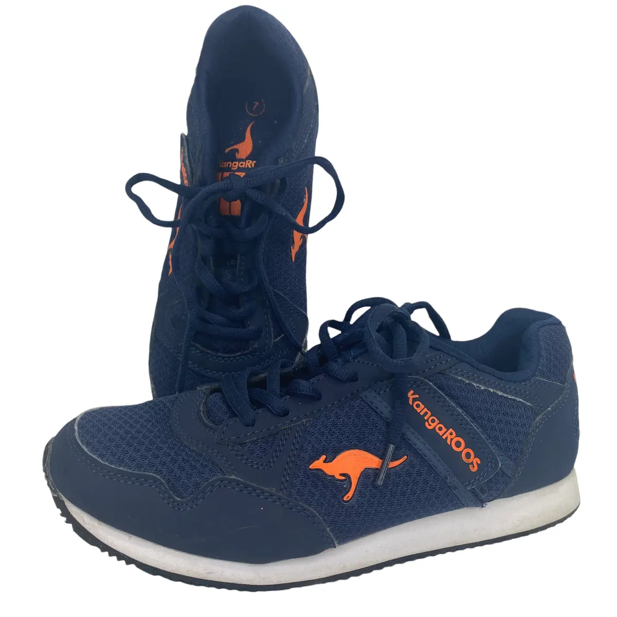 Womens KangaROOS Sneakers Walking Running Navy Blue Orange Shoes Size 7 |  eBay