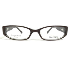 Vera Wang Eyeglasses Frames V033 CS Brown Rectangular Cat Eye Full Rim 49-16-132