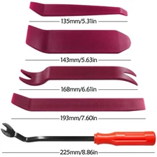 Set 5 Door Pry Panel Car Trim Removal Tools Clip Plastic Fastener Remover Trucks
