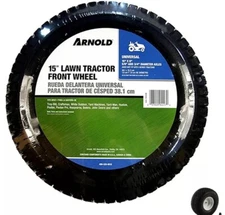 15” Riding Lawn Mower Tractor Front Wheel Replacement Tire for Multiple Brands