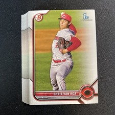 2022 Bowman Christian Roa 1st Bowman Lot Paper Lot Of 25
