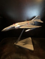 Vintage Aluminum Flugzeug Modell Düsenjäger selten Luftwaffe Drehbar EV2