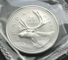 *** CANADA  25  CENTS  1997 ***  SEALED  PROOF  LIKE  *** BETTER   DATE  ***