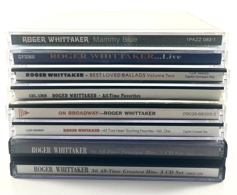 Roger Whittaker lot of 7 CDs Best Loved Ballads, Broadway, Greatest Hits, Live Foto 3 de 4