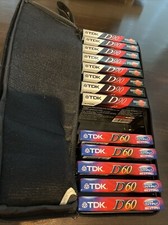 Vintage TDK D90 Type I Cassette Tape TDK D60 Cassette Cassette Travel Case