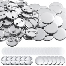 600 Pcs Blank Button Making Supplies Round Badge Button Pin for Button Machine