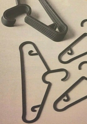 IKEA SPRUTTIG Coat Hangers Set of 10, Black Trouser Hangers Shirt Hangers NEW *