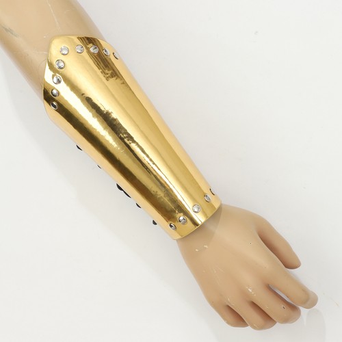 2Pcs Men Leather Hand Wrist Guard Arm Bracers Retro Punk Costume Accessory AU - Picture 11 of 16