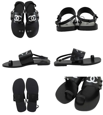 CHANEL G36885 2021 Spring collection Leather Flat Sandals CHANEL G36885 2021 Spring collection Leather Flat Sandals