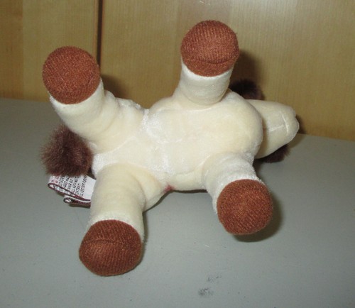 Vintage Gund kleine Giraffe stehend Plüsch creme braun süß selten 7 Zoll Wild Ones Neu mit Etikett - Bild 14 von 15