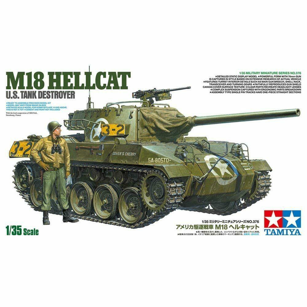 Tamiya 35376 M18 Hellcat Tank 1:35 Plastic Model Tank Kit | eBay