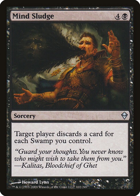 Mind Sludge Foil Zendikar 102 NM MTG