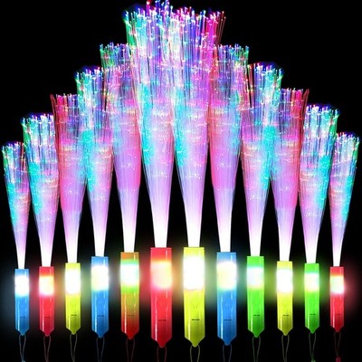 12 Stück LED Leuchtstäbe, Knicklichter, Leuchtwedel Party Set mit Multicolor ...