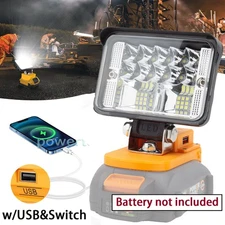Jobsite Outdoor Camping LED Work Light For Worx 20V 6PIN Li-ion Battery Portable