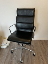 Vitra EA 219, Soft Pad, leder, schwarz, hohe lehne, Original