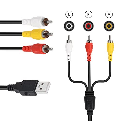 YACSEJAO USB to 3RCA Composite Cable