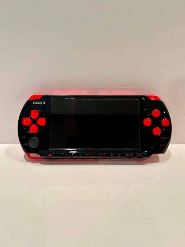 Sony PSP-3000 Black & Red Japanese Import Handheld System Bundle Tested Working