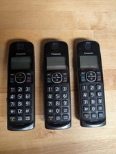 LOT OF 3 Panasonic KX-TGEA60 Cordless Expansion Handset Phone KX-TGEA60