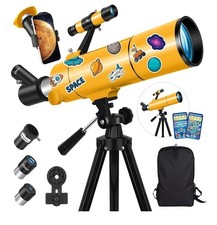 MEEZAA Telescope 80mm Aperture 500mm Portable Refractor Telescope New In Box
