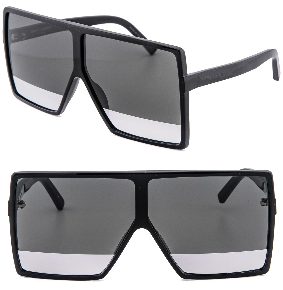 SAINT LAURENT Betty Wave 183 Sl183 Black Silver Line 005