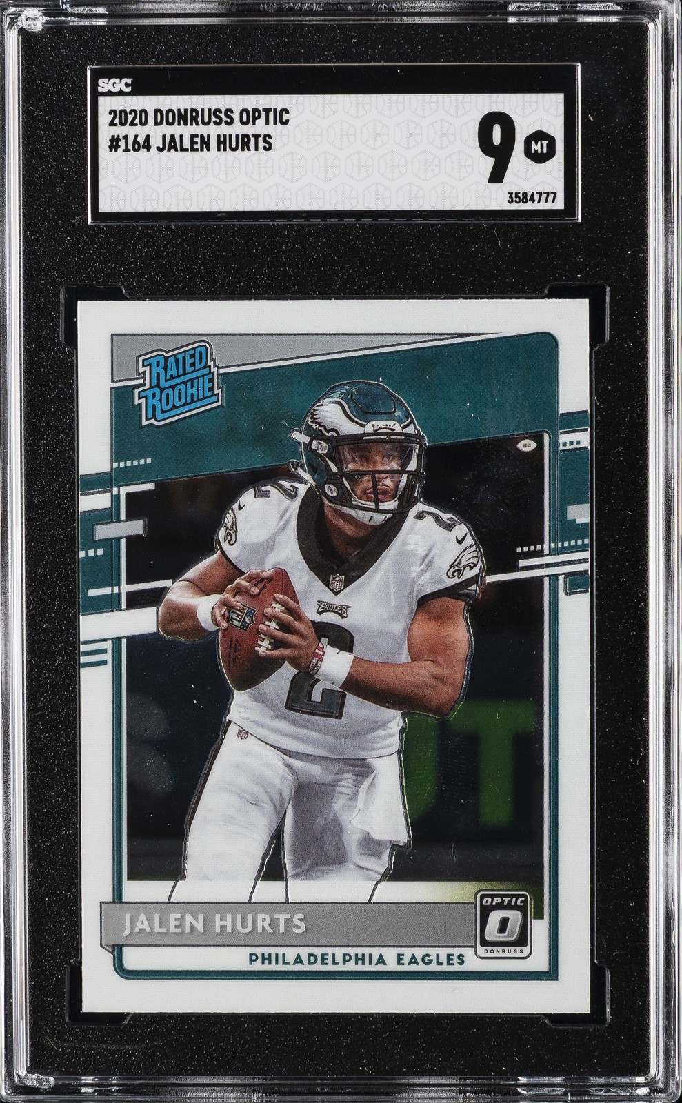 2020 DONRUSS OPTIC #164 JALEN HURTS SGC 9