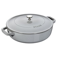 STAUB France Padella Chistera 28 cm 3,7 litri ghisa rotonda grigio grafite
