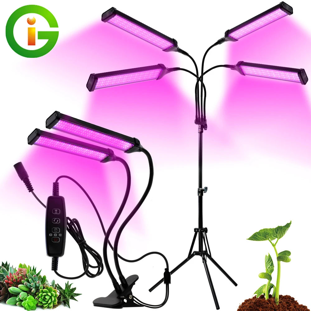 Lampe de culture LED croissance floraison 80W pour semis et serre