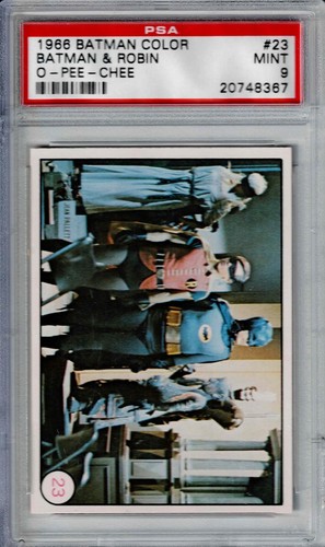 1966 OPC Batman Bat Laffs #23 Batman and Robin — PSA 9