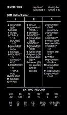 2024 Strat-O-Matic BLACK Hall Of Fame HOF SOM - Elmer Flick