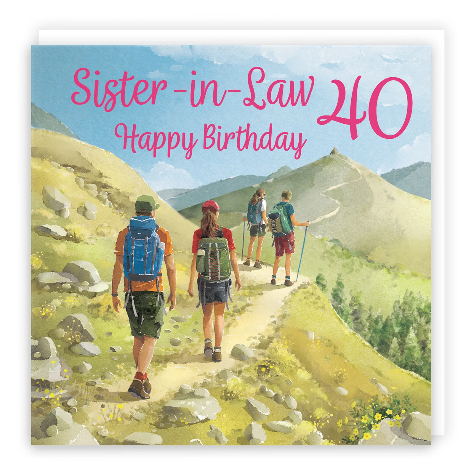 40th Sister In Law Walking Birthday Card Milo's Gallery