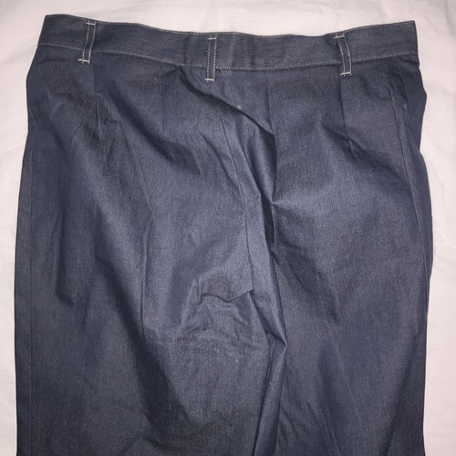 VERTIGO PARIS-STRAIGHT WIDE LEG PANTS-DARK BLUE-Women's Size 8 US-FRANCE-USED - Picture 9 of 12