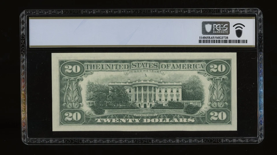 DBR 1969-B $20 FRN Chicago Gem Fr. 2069-G PCGS-B 65 PPQ Serial G88790953B - Image 2 of 2