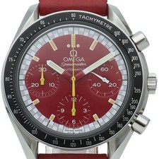OMEGA WATCH SPEEDMASTER RACING CHRONOGRAPH 3810.61 AUTOMATIC RED DIAL SS MEN'S