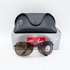 Occhiali da sole NUOVI RAY BAN bronzo 64 mm aviatore POLARIZZATI lente marrone RB3267