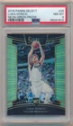 LUKA DONCIC 2018/19 PANINI SELECT #25 RC ROOKIE NEON GREEN PRIZMS #06/75 PSA 8