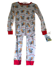 Bluey Bingo Unisex Kids Pajama Set Size 10 2pc Cotton Long Sleeve Snug Fit