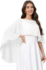 Chiffon Capes for Women, Sheer Shawls and Wraps for Evening Dresses Soft