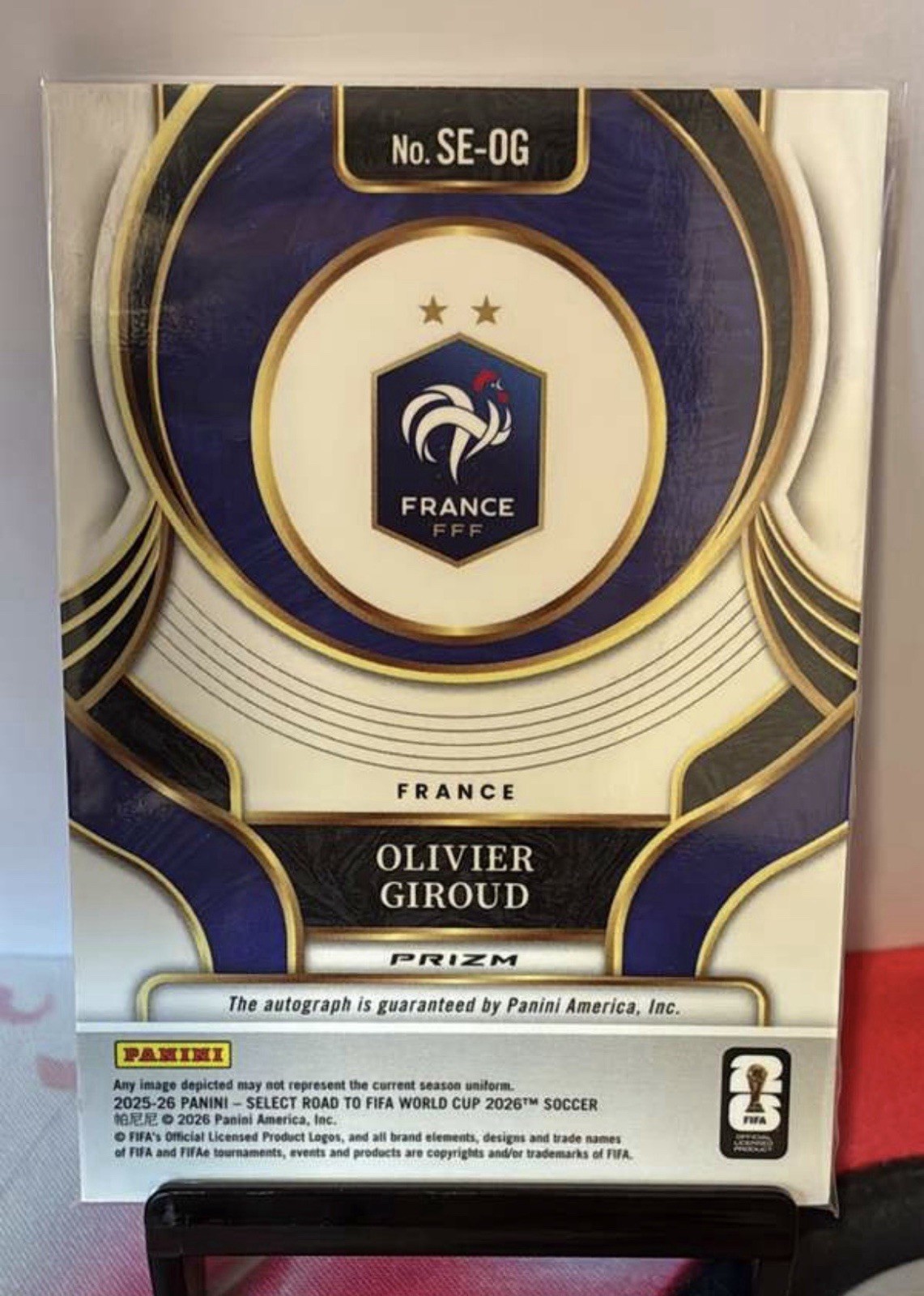 Panini 2025-26 Select Road to FIFA World Cup 2026 Blue Pulsar Auto Giroud #SE-OG view 2