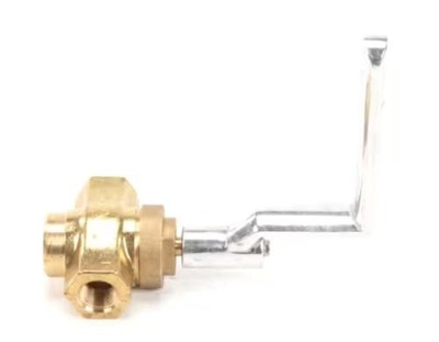 Fits Town Food Service 1250g Valve with Handle, Brass, 3/8''F x 3/8''F NPT