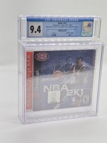 NBA 2K1 CGC 9.4 A++ Dreamcast Allen Iverson Sealed Graded Not WATA PSA VGA