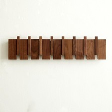 Wood Coat Rack Wall Mount, Coat Hooks Hanger Wall Mounted, Heavy Duty Wall Co...