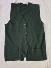 Brunello Cucinelli  Damen Weste Gr. M / 38 dkl. Grün Cashmere Top NP 860