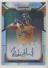 2019 Panini Prizm Draft Picks Auto Hyper Prizm 37/75 Will Holland #52 Auto 0c2