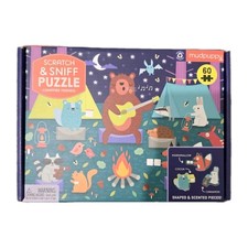 Scratch  Sniff Puzzle Campfire Friends Mudpuppy 60 pieces Sealed Box
