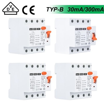 RCD Typ-B FI Fehlerstromschutzschalter Wallbox Solarpanel Allstromsensitiv VDE