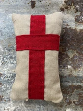 Red Cross Organic Linen PIN CUSHION 5.5” L x 3” W Filled with Lavender