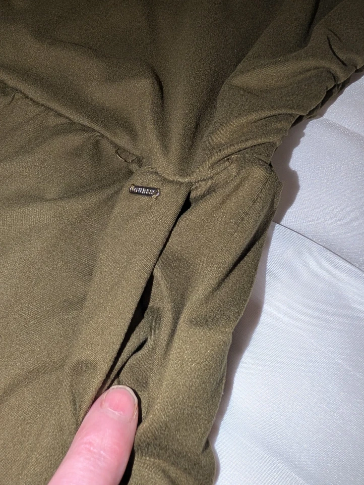 Sleeveless Guess Romper Shorts Army Green - Image 3 of 4