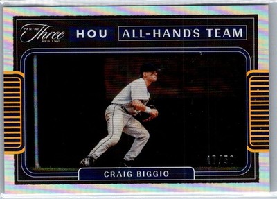 2022 Panini Three and Two All Hands Team Gold /50 Craig Biggio #AHT-13 HOF