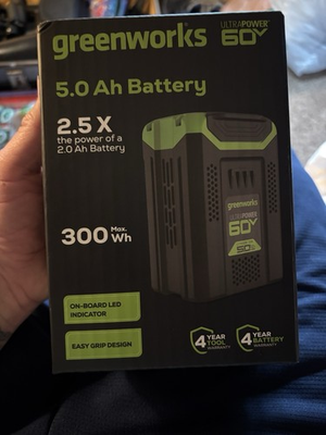 #ad Greenworks Lithium Ion Battery Pack 60V Max 5 AH $119.95