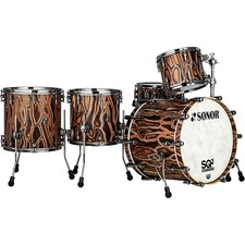 SONOR SQ2 5 Piece Elder Tree Vintage Beech Shell Pack w/ 22 Drum Natl Blk Chrome